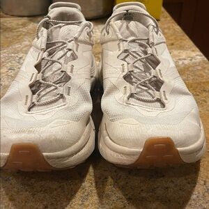 Hoka White Athletic Sneakers - Lightweight Running Shoes